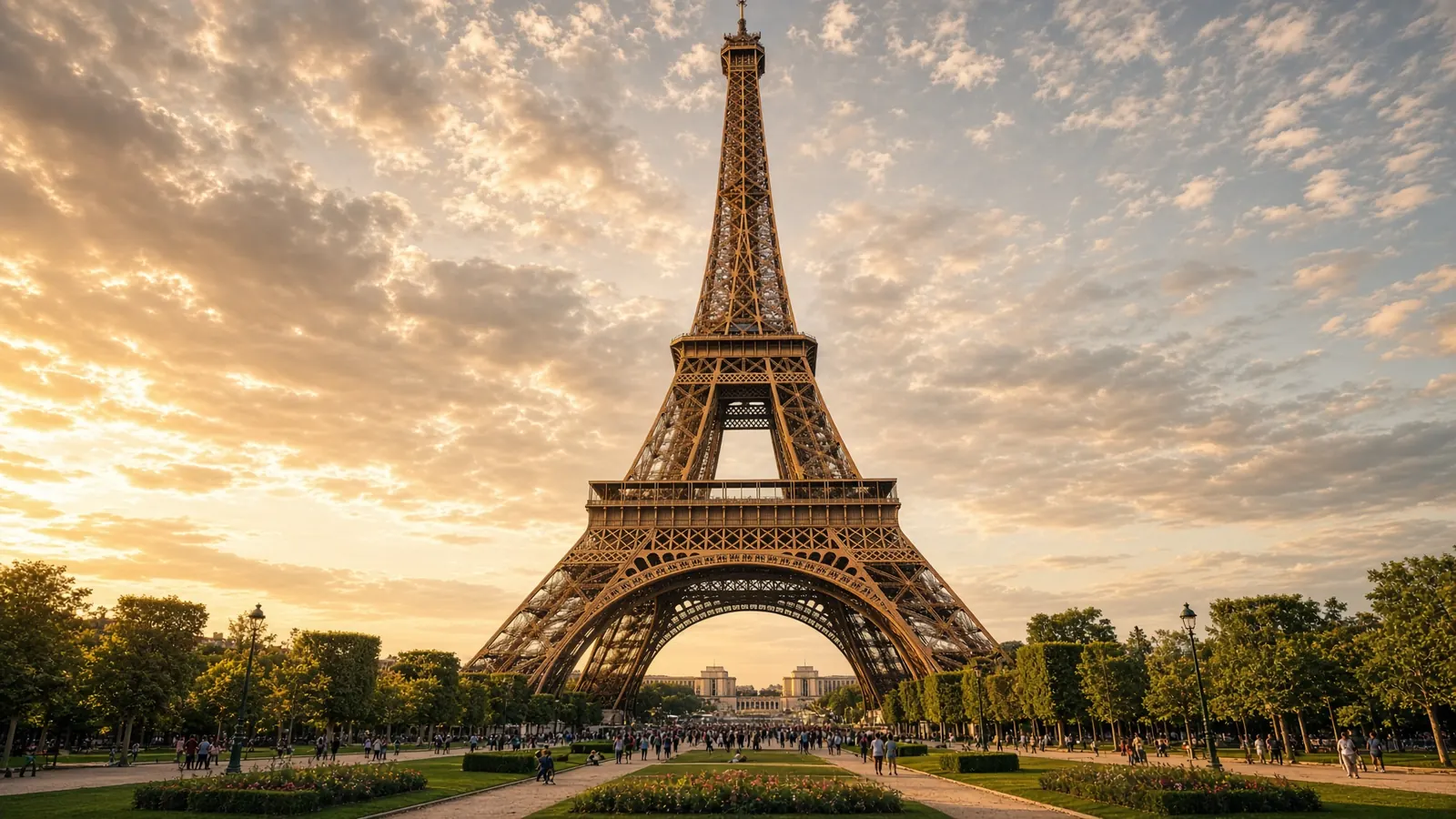 Eiffel Tower, Paris at golden hour