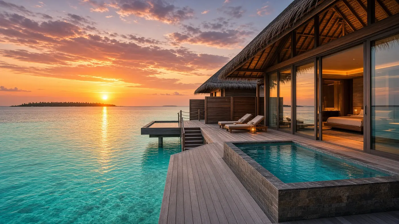 Maldives overwater villa